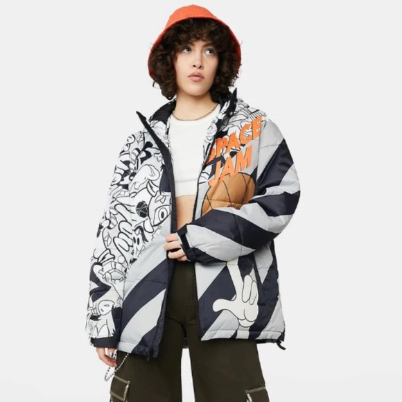 Looney Tunes Space Jam Puffer Jacket - Picture 1 of 9